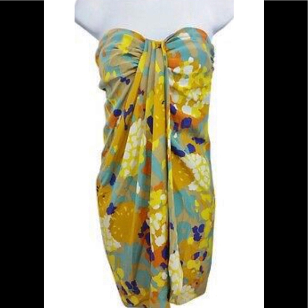 Diane Von Furstenberg silk strapless dress, size 2